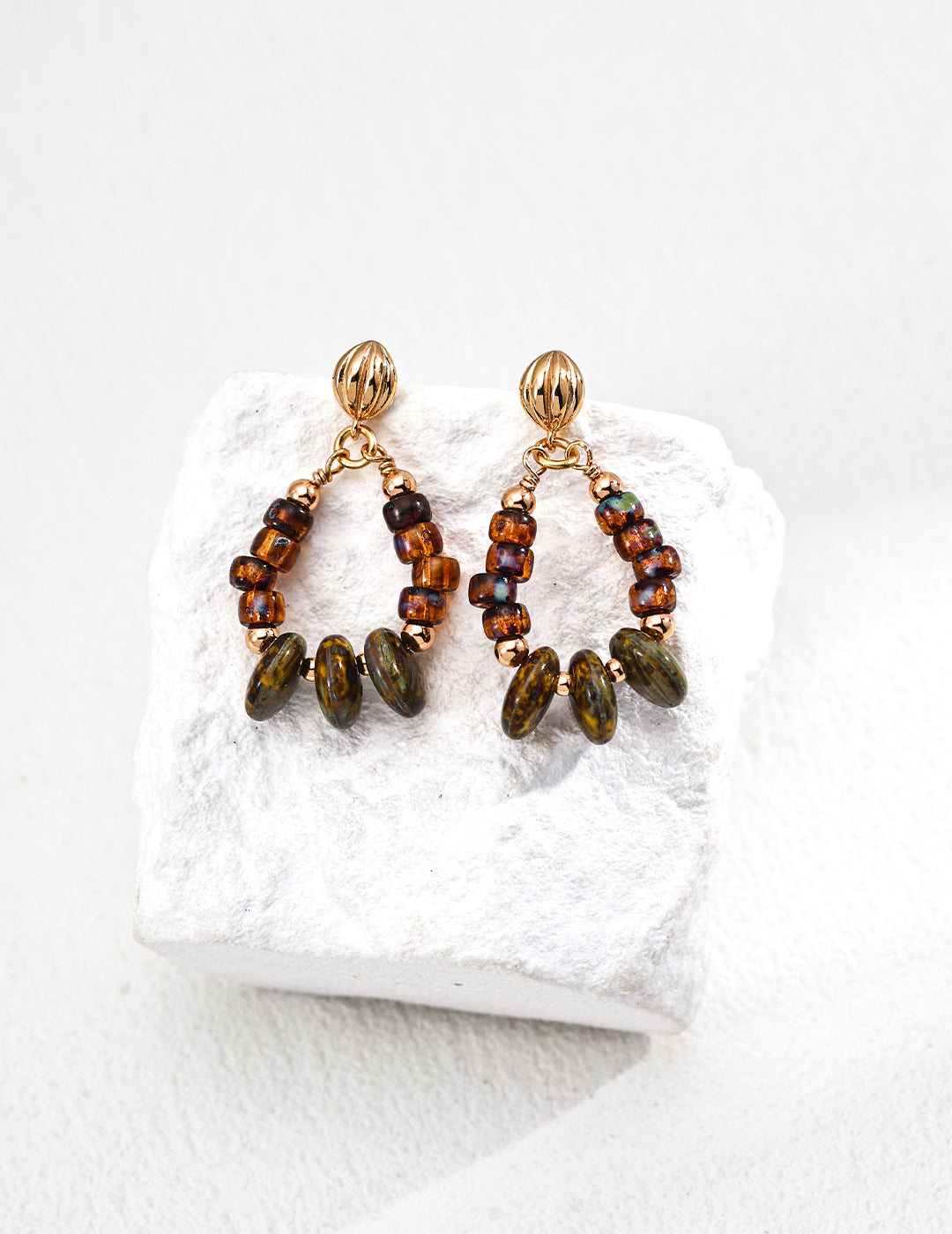 Earth Ripples Hoop Earrings