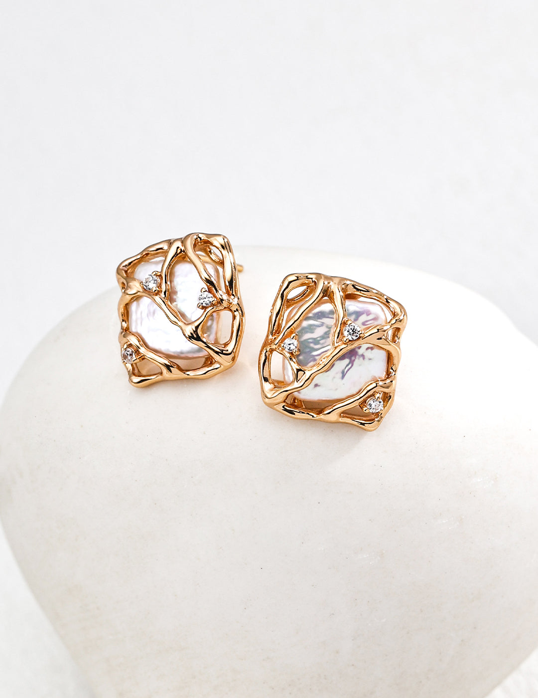 Pearl Labyrinth Earrings