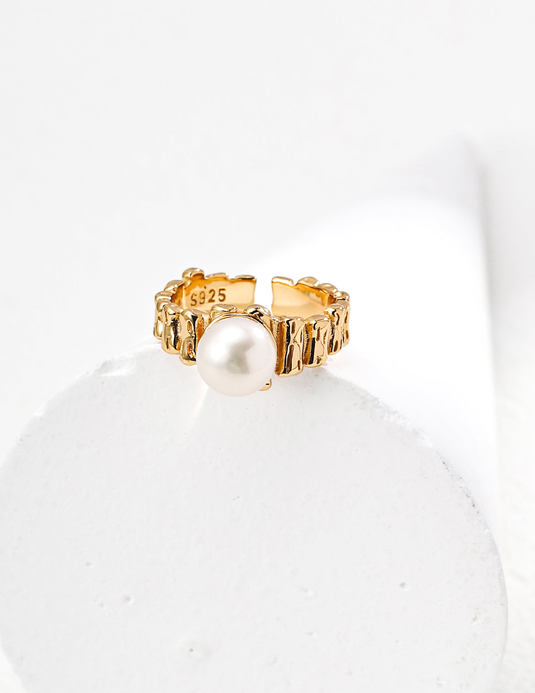 Crowned Pearl Ring
