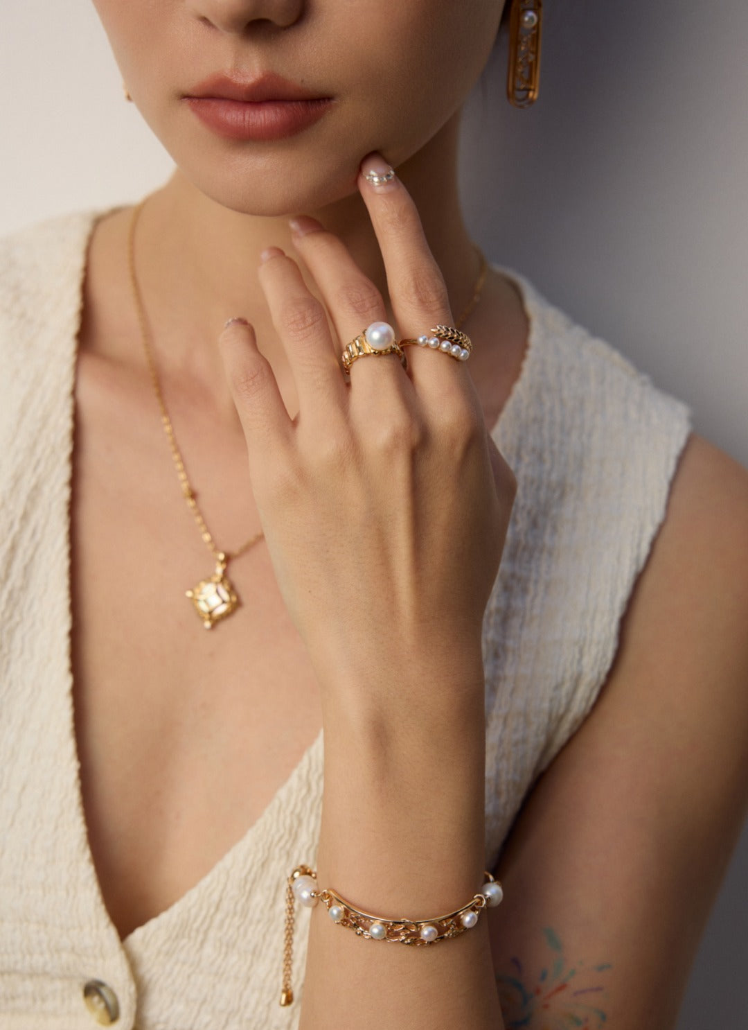 Crowned Pearl Ring