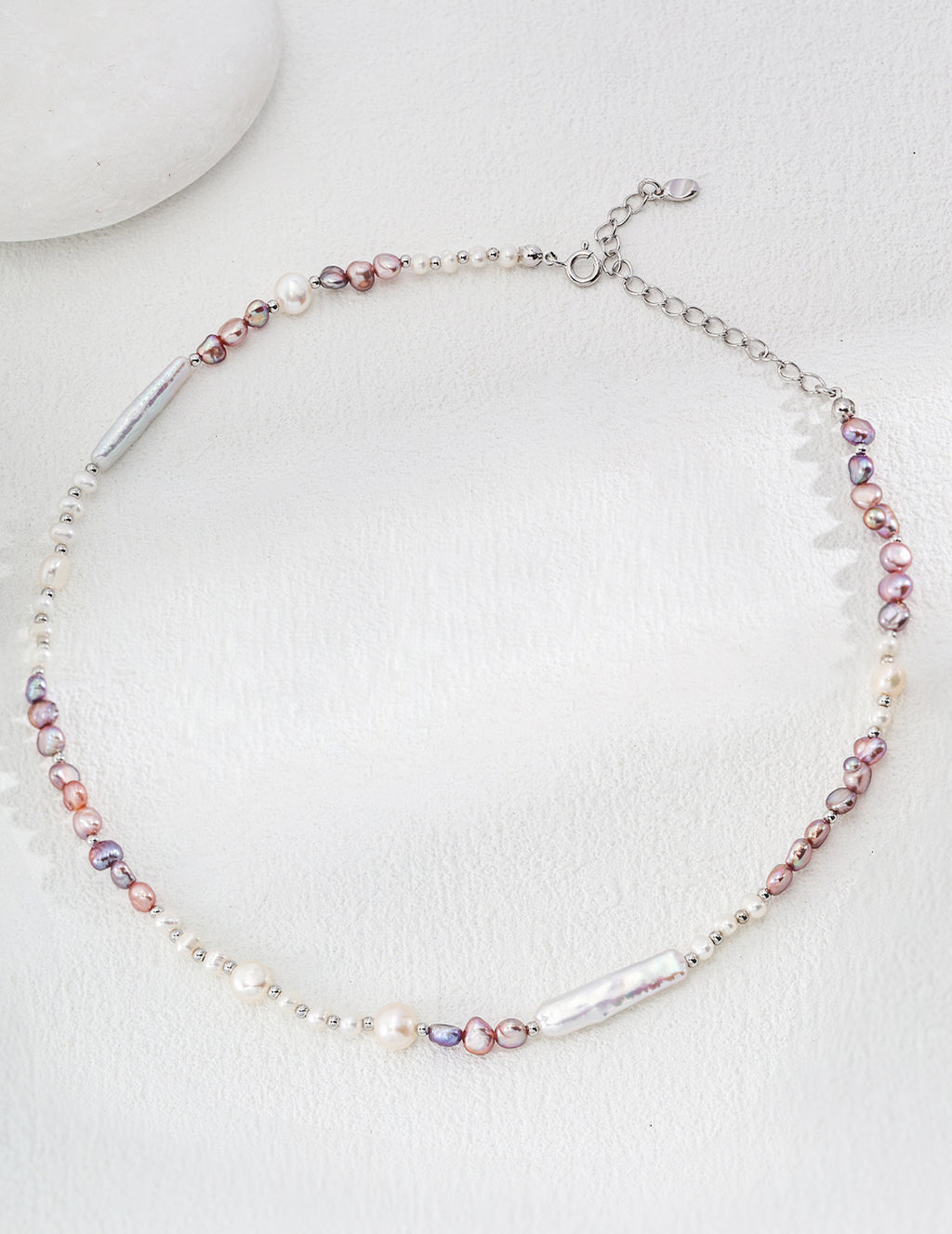 Lilac Pearl-way Necklace 38cm / 15"