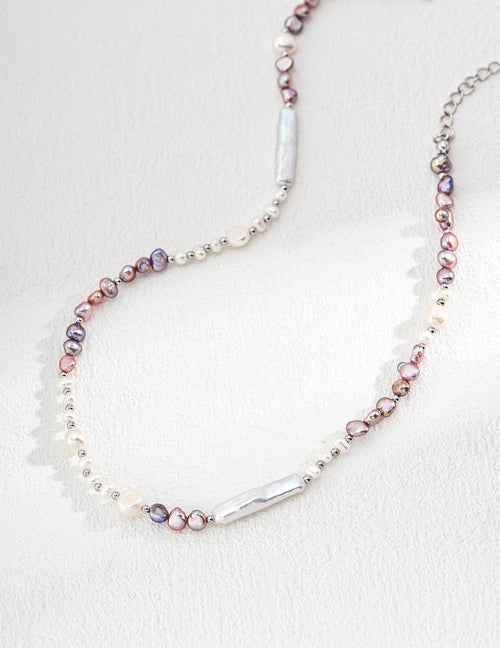 Lilac Pearl-way Necklace 38cm / 15"
