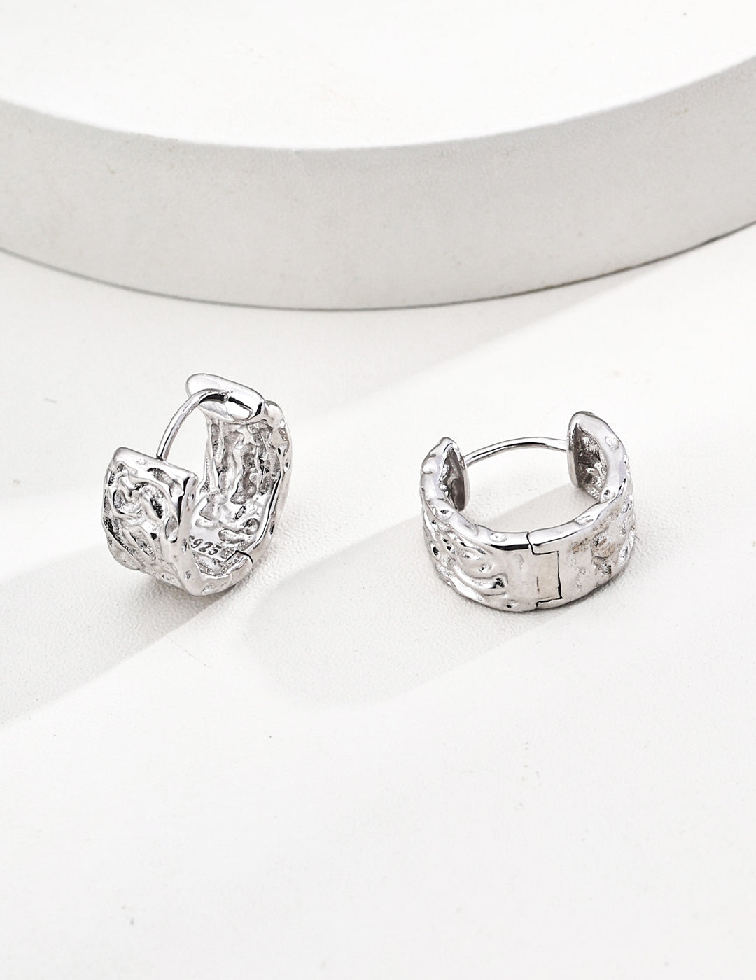 Marcella Textured Hoop Earrings