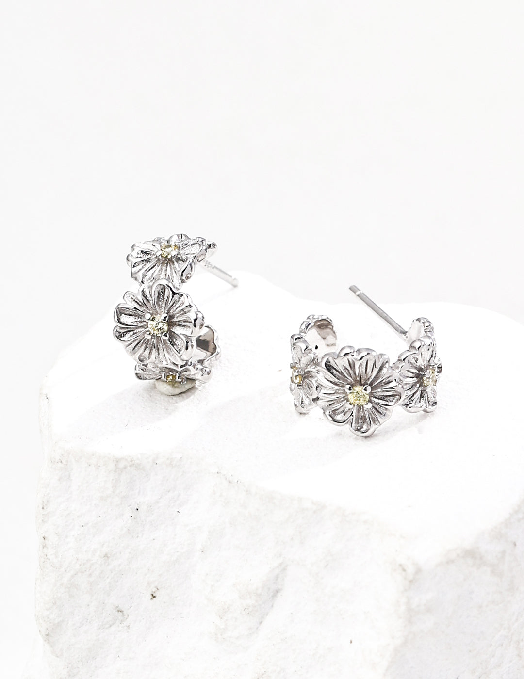 Sculpted Floral Hoops