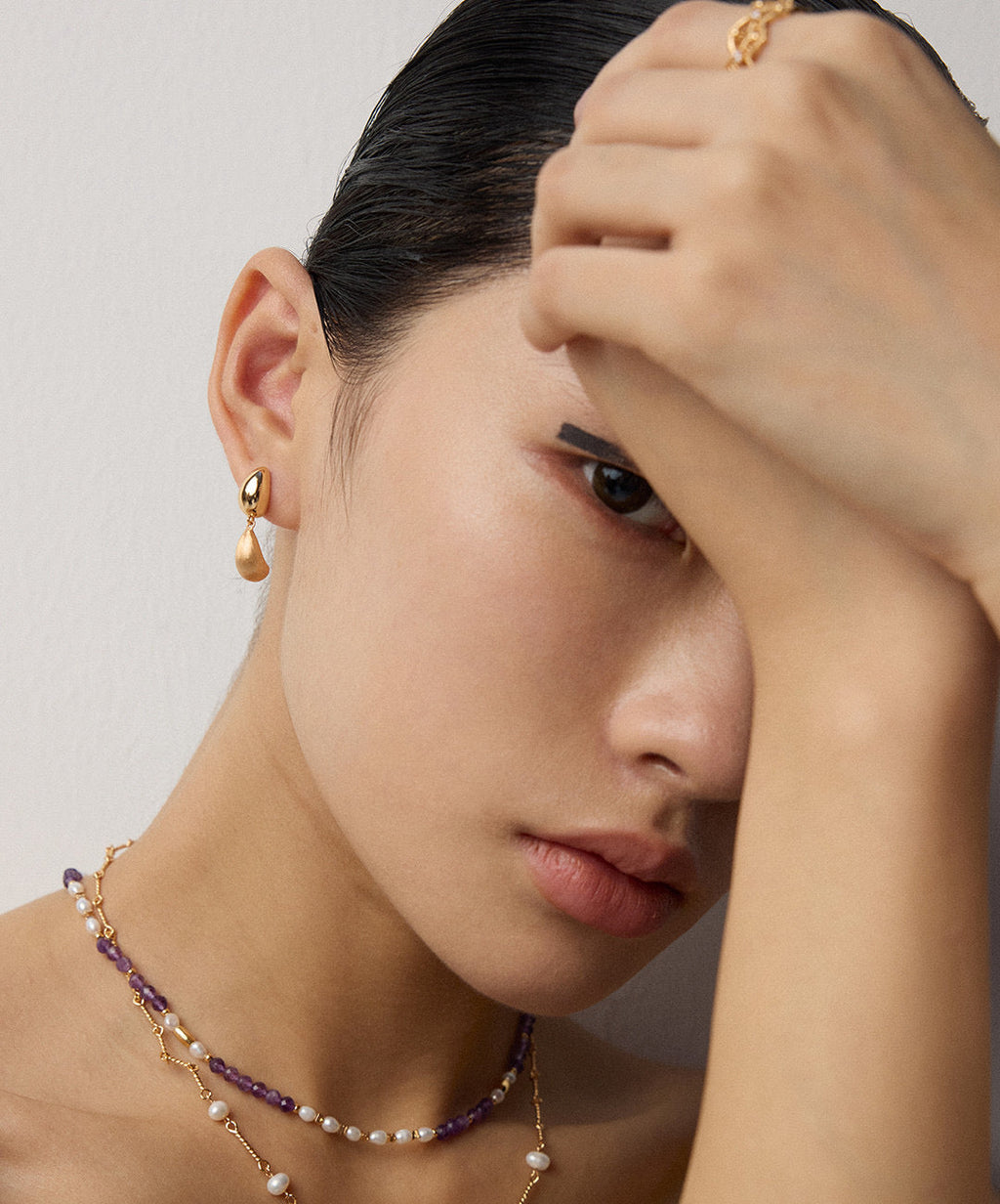 Golden Sanddrop Earrings