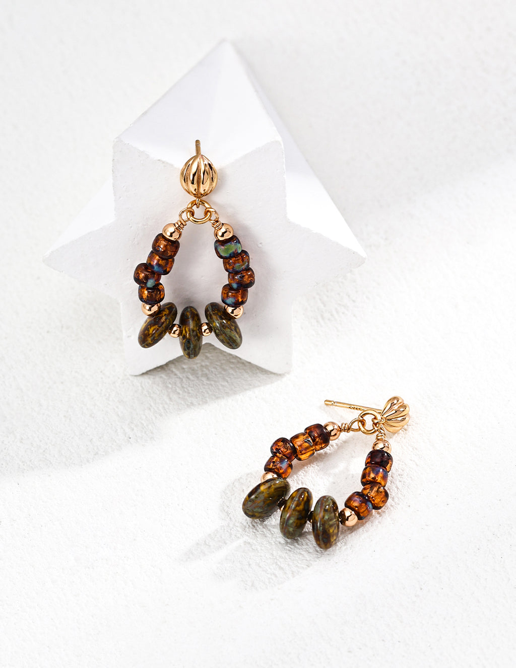 Earth Ripples Hoop Earrings