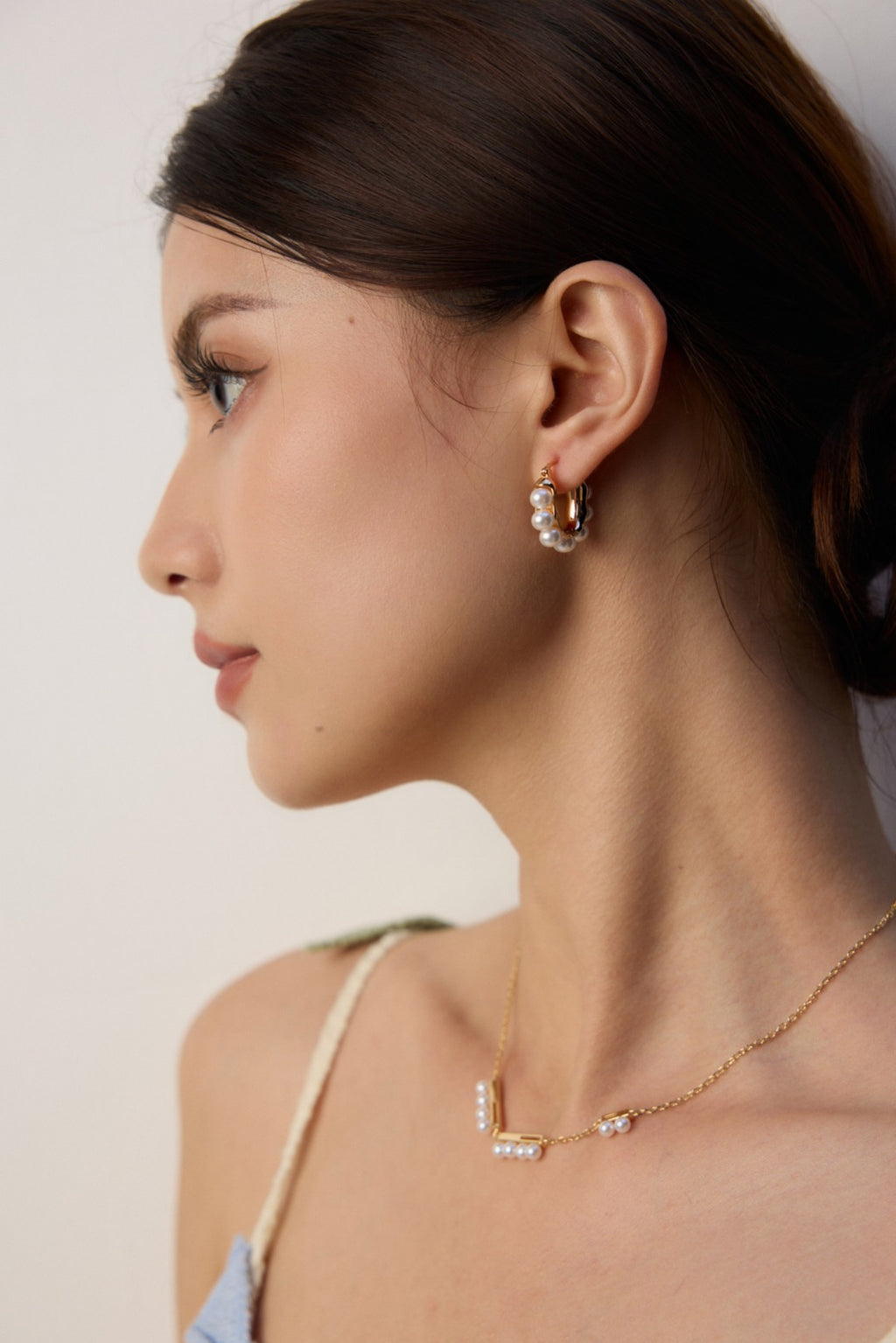 Pearls Hoop Earrings